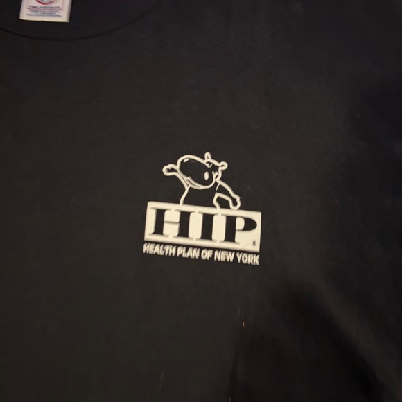 Delta T-Shirt Mens XL Black Vintage 99 Staff Fest HIP Health Plan New York Hippo - Picture 3 of 8
